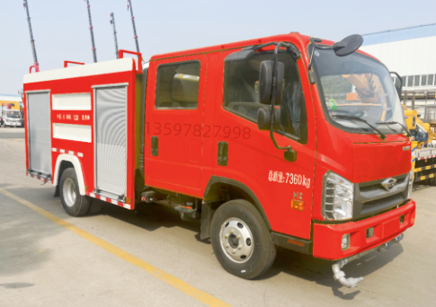 福田雙排3噸消防灑水車